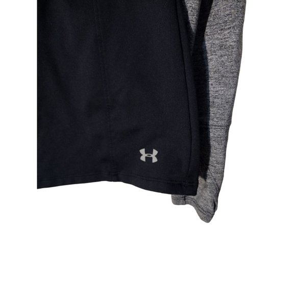 Women's Large Under Armour 1/2 Zip‎ Long Sleeve Storm Black & Grey Jacket - Picture 2 of 7